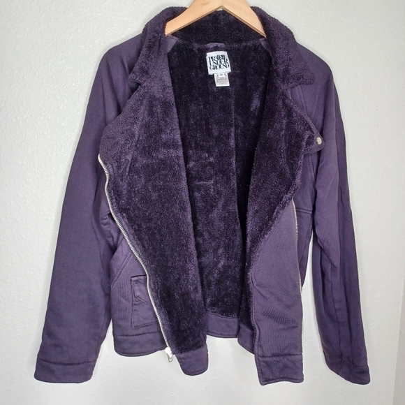 Prairie Underground Purple Oversized Moto Jacket S - Picture 4 of 7
